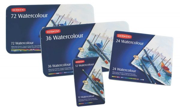 Derwent Watercolor Sets in a variety of sizes