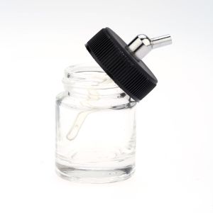 GLASS JAR WITH 45 DEGREE SPOUT