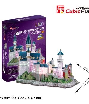 Neuschwanstein Castle Led 3d Puzzle – 128pc
