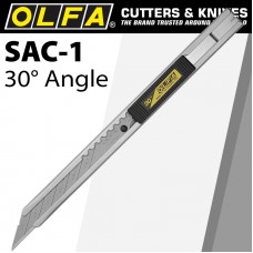 OLFA GRAPHIC ART KNIFE STAINLESS 30 degree angled blade SNAP OFF