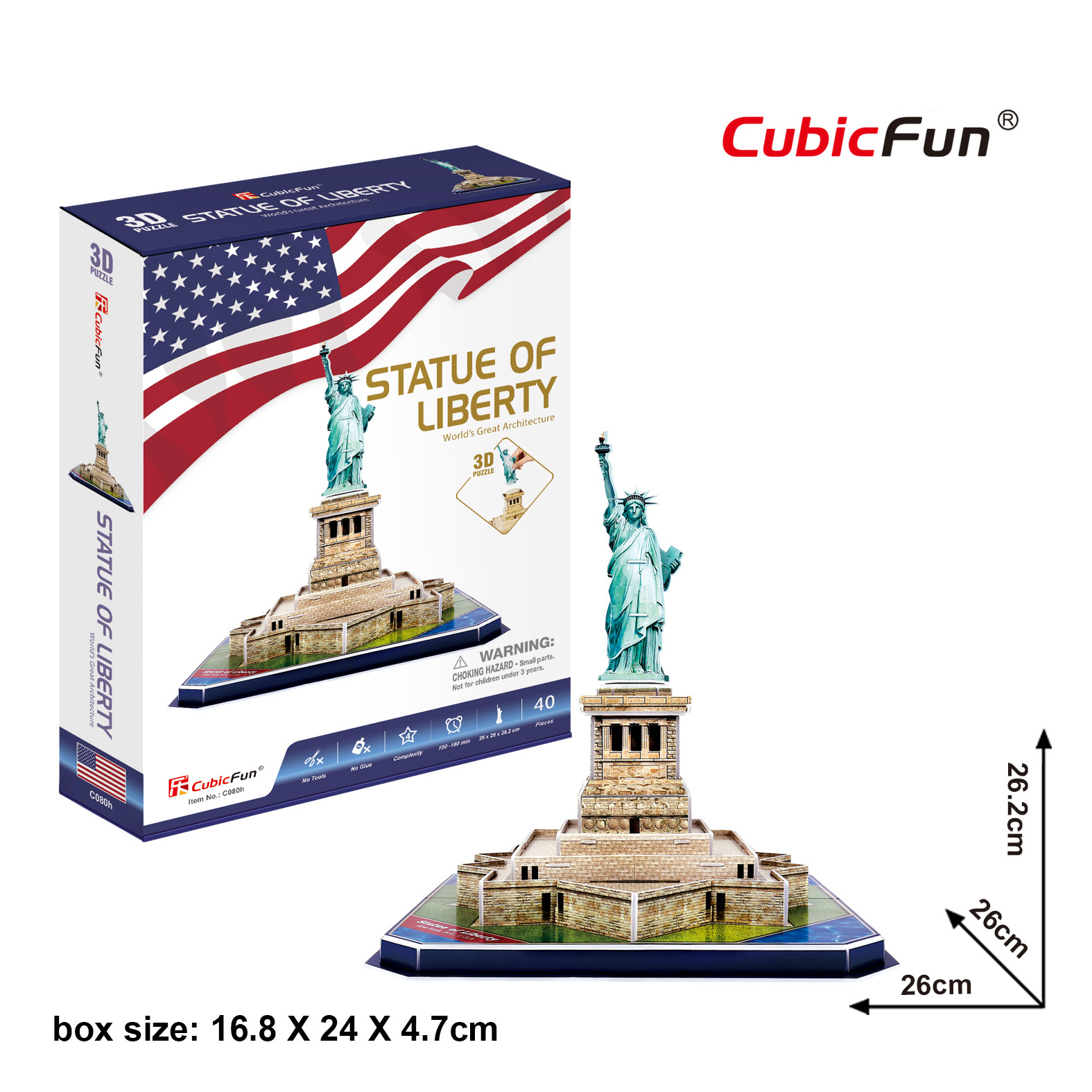 39 Pieces Liberty Imports Statue of Liberty 3D Puzzle 