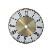 Clock Dial 150mm Roman Gold And White