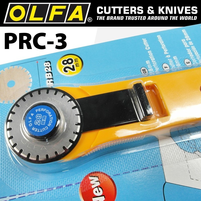 OLFA PRC-3 Rotary Perforation Cutter – 28mm Blade, Larger Diameter