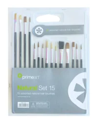 Assorted Natural Hair Brushes (15PC) – Prime Art