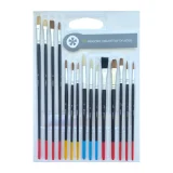 Assorted Natural Hair Brushes (15PC) - Prime Art