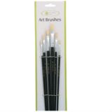 Flat Bristle Brush Set (6PC) - Prime Art