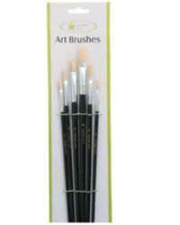 Flat Bristle Brush Set (6PC) – Prime Art