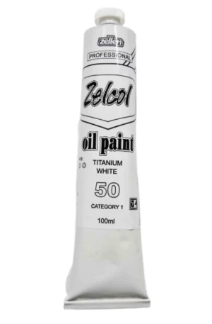 photo of Zelcol Titanium white oil paint 100ml