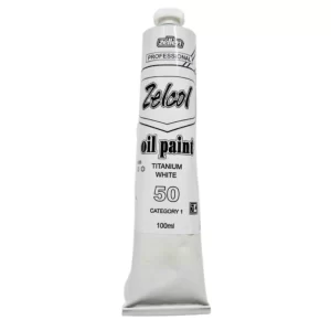 photo of Zelcol Titanium white oil paint 100ml