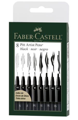 Pitt artist 8 pen set by Faber Castell