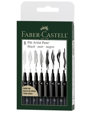 Pitt Artist Pen (8 Piece Set) – Faber Castell