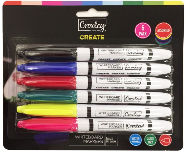 Whiteboard Markers (6 Piece) Croxley