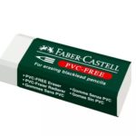 white PVC-free eraser by Faber Castell