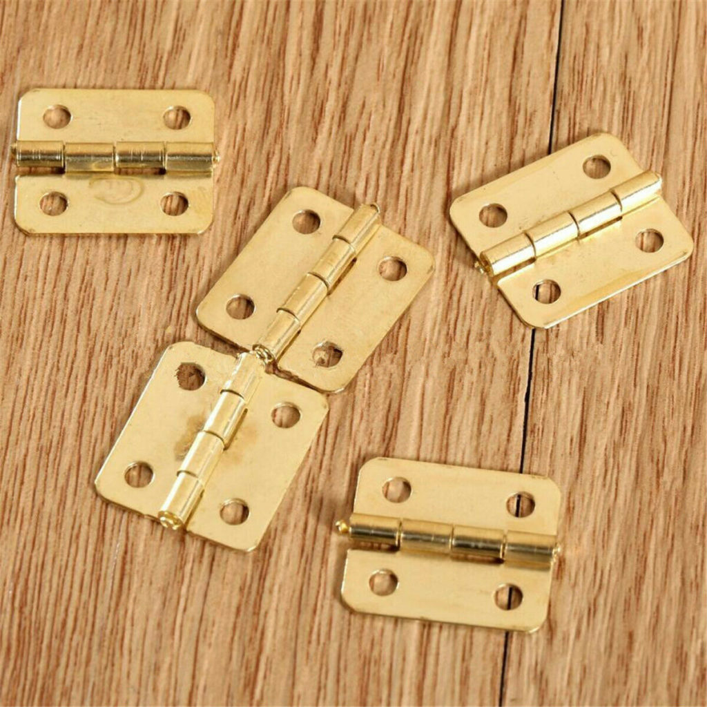 Hinges & Screws (Gold) 19mm x 50 Pieces