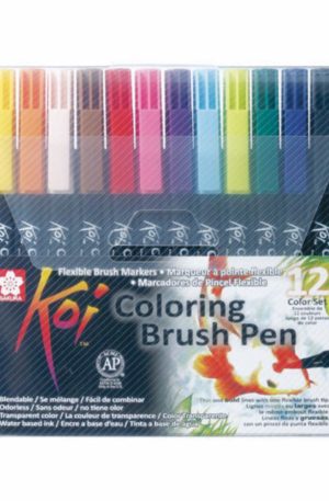Koi colouring brush set of 12