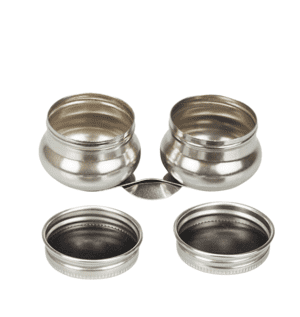 Double Dippers with Lid Stainless Steel