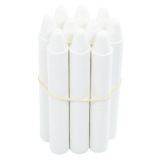 White wax crayons in a box of 8