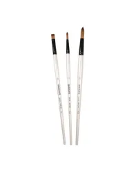 Daler Rowney Graduate Synthetic Long Handle Brushes (3PC Set)