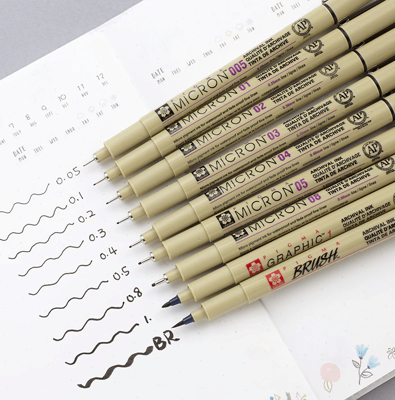 Sakura Pigma Micron & Graphic Drawing Pens 1st choice for archival
