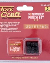 Number Punch Set 9pce- Tork Craft