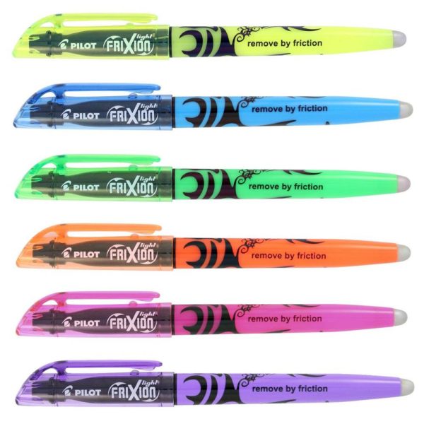 Pilot Frixion Erasable Highlighters Individual Colours and Wallet Sets