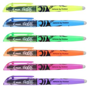 Pilot Frixion Erasable Highlighters Individual Colours and Wallet Sets