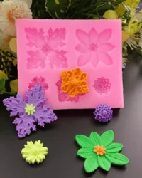 Flowers 5 Designs- Silicone Mould