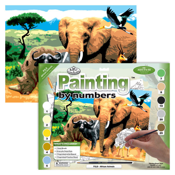 African Animals paint by numbers