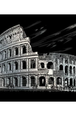 Coliseum engraving art