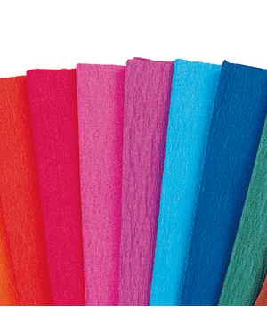 Crepe paper assorted colours by Butterfly Products