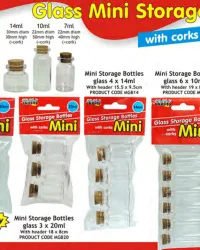 Mini Glass Storage Bottles with Corks