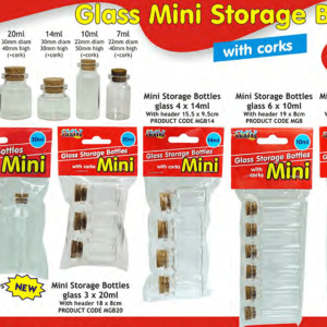 Mini Glass Storage Bottles with Cork
