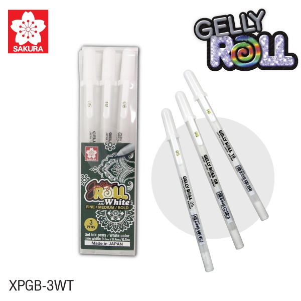Sakura Gelly Roll Pens - White 3 pc Set