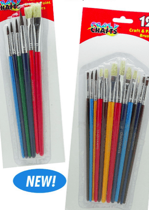 Crazy Crafts paint brushes
