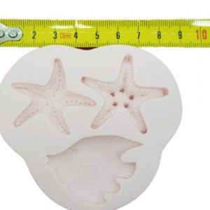Angel fish and star fish silicone mould