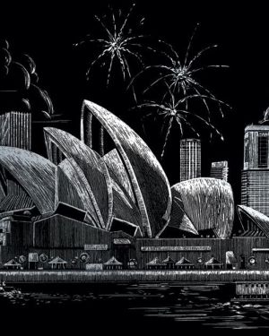 Sydney Opera House – Silver Engraving Art