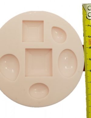 Water drops and squares silicone mould
