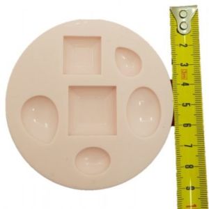 Water drops and squares silicone mould