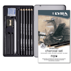 Rembrandt Charcoal Tin Set (12 PC) Lyra