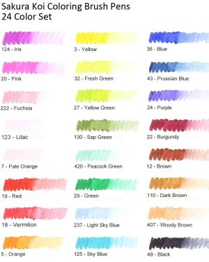 Colouring Brush Set (24 Pens) – Koi