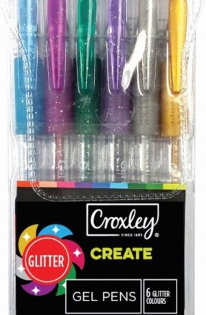 Glitter gel pens by Croxley