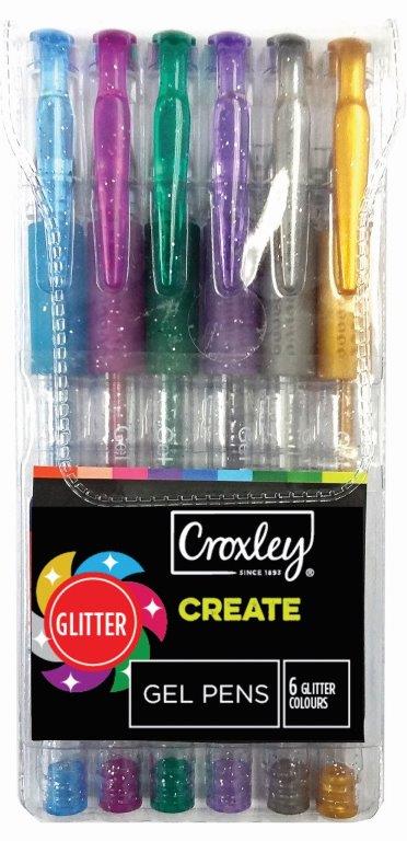 Glitter Gel Pens - Croxley - Crafty Arts