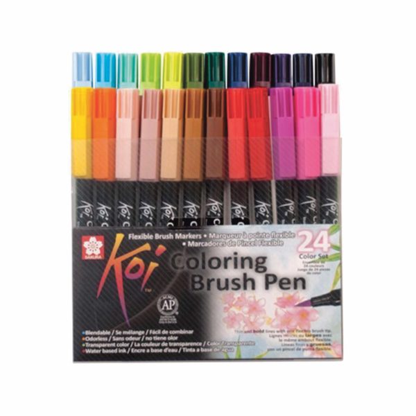 Koi colouring brush pens 24