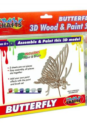 3D Wood And Paint Set Butterfly