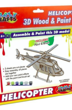 3D Wood And Paint Set Helicopter