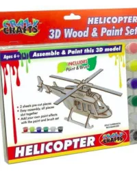 3D Wood And Paint Set – Helicopter