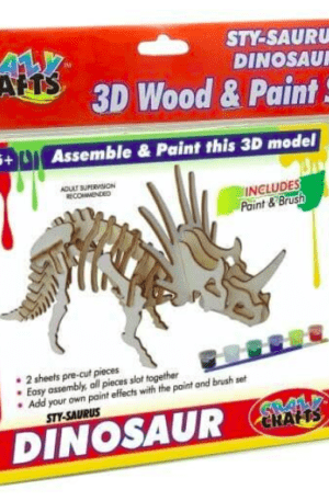 3D Wood And Paint Set Sty-Saurus Dinosaur