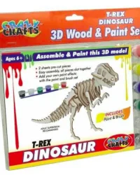 3D Wood And Paint Set – T-Rex Dinosaur