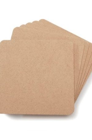 Square filleted MDF coasters