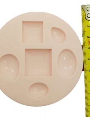 Water Drops And Squares Silicone Mould